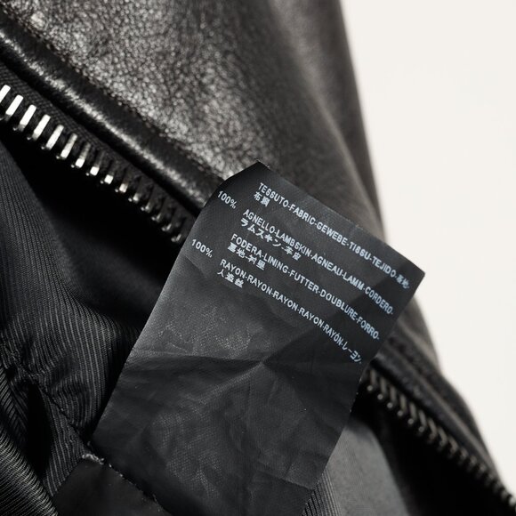 Balenciaga Black Lambskin-Leather Moto Jacket - Picture 11 of 12